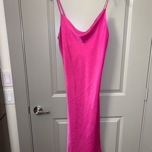 NWT Hot Pink Midi Slip Dress